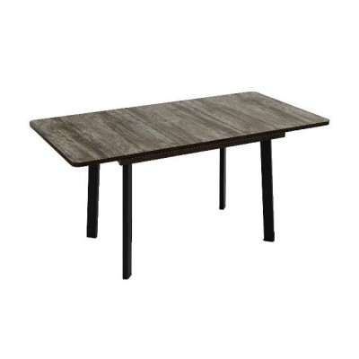 Стол ВВР Миллер сосна пандероса/черный №3, Пластик 120-160/80